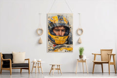 Casket Hat Yellow Wall Art