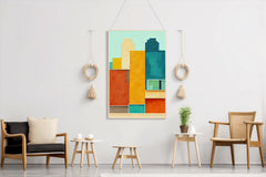 Creative Building Shape Abstract Wall Art