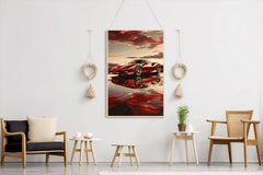 Ferrari F8 Red Sport Wall Art