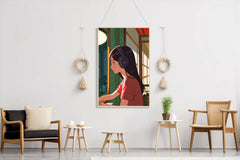 A Girl with Headphones on Anime Wall Art - beink online art store