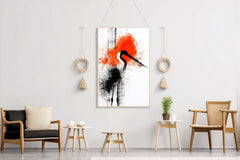 Stork Bird Oil Painting Wall Art