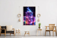 Fire Ice Cube Wall Art