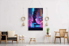 Neon Nike Shoes Wall Art