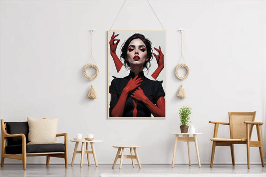 Lady with Vampire Theme Wall Art - beink online art store