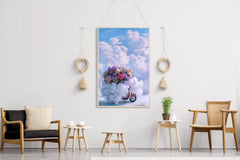 Floral Vespa in Clouds Wall Art - beink online art store