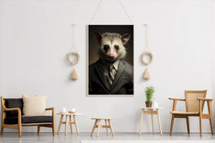 Possum in a Pin Stripe Suit Wall Art