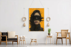 Drawing Girl With Closed Eyes Wall Art