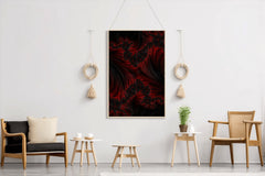 Dark Magnetic Waves Abstract Wall Art