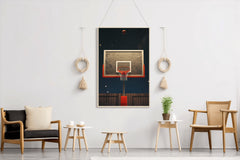 Master Flame Sports Aesthetic Wall Art Poster for Living Room, Home & Wall Decor - Basketball