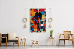 Colorful Silk Short Dress Wall Art