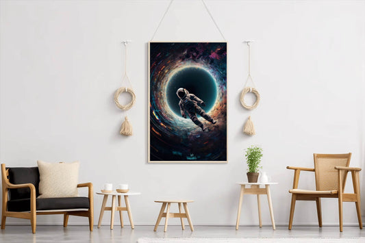 Astronaut Encountering a Black Hole Wall Art - beink online art store