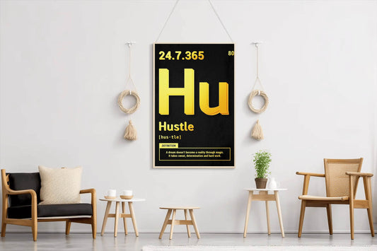 Hustle Element Motivational Wall Art - beink online art store