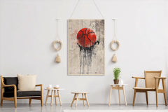 Master Flame Sports Aesthetic Wall Art Poster for Living Room, Home & Wall Decor - Basketball