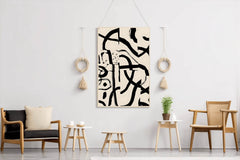 Black Ink Scribble Modern Wall Art - beink online art store