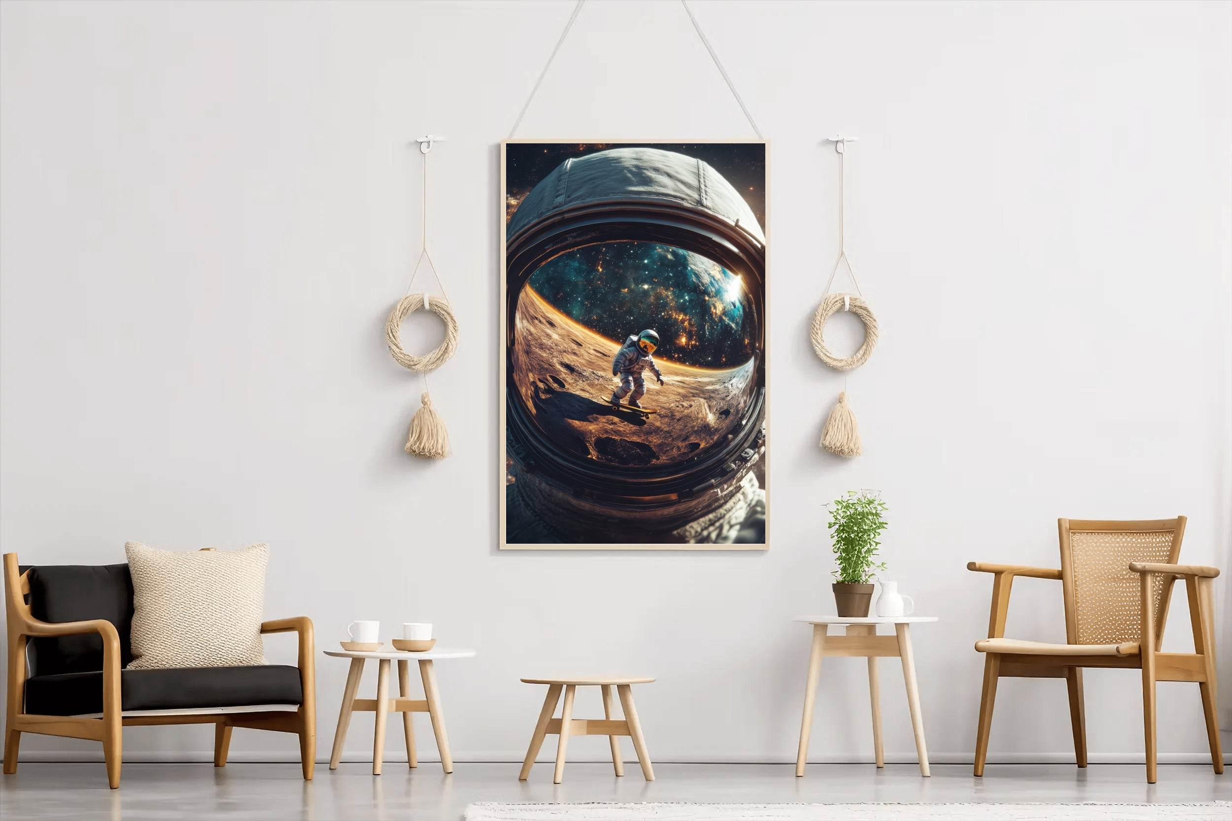 Astronaut in space reflection Wall Art - beink online art store