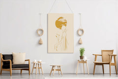 Golden Silhouette of a Women Wall Art