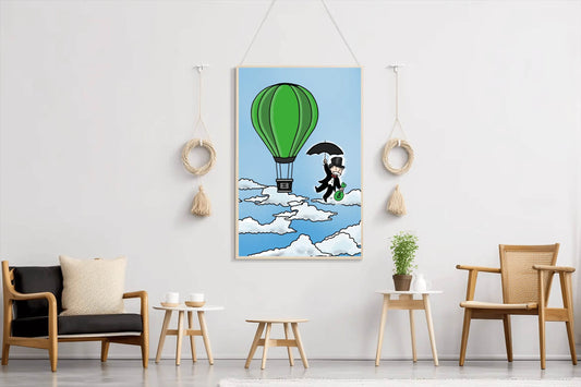 Moneyman in the Sky Wall Art - beink online art store