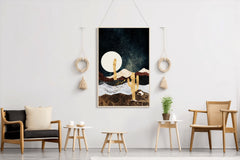 Desert Moonlit Modern Wall Art