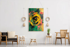 Yellow Rose Painting Wall Art