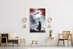 Samurai And Mountain Fuji Wall Art