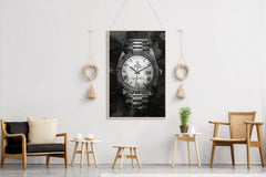 Rolex Watch With Dark Background Wall Art