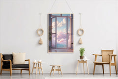 Room with window and surreal view Anime Wall  Art