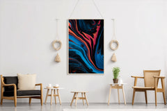 Long Run Broad Dark Colors Oil Paint Abstrat Wall Art