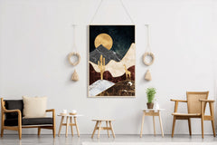 Desert Moonlit Modern Wall Art