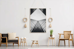 Skyscraper Building Black & White Wall Art