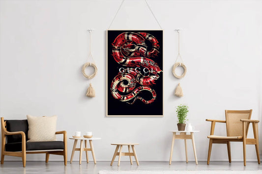 Gucci Red Snake Wall Art - beink online art store