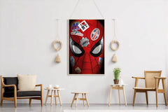 Spider Man Mask with Sticker on Mask Wall Art - beink online art store