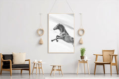 Sorrel Horse Black & White Wall Art