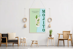 Mojito Cocktail With Ice Wall Art