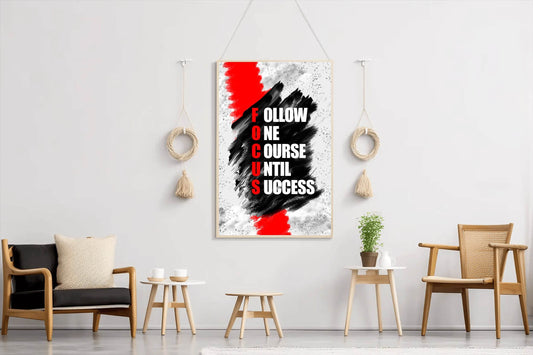 Focus Motivational Quote Wall Art - beink online art store