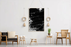 Wrinkled Plastic Black & White Wall Art