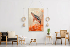 Fantasy Whale in Sky Animal Wall Art