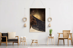 Celestial Silhouette - Face and the Cosmic Elements Wall Art