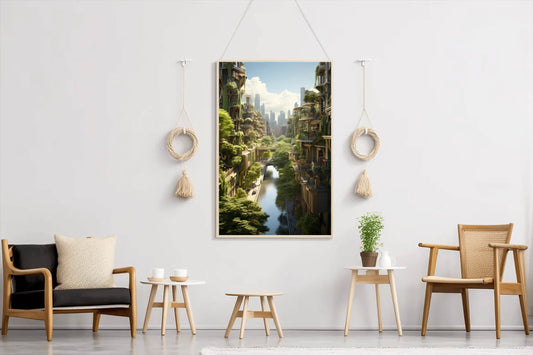 View Of The Lush City Wall Art - beink online art store