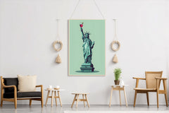 Statue of Liberty Holding Wine Wall Art