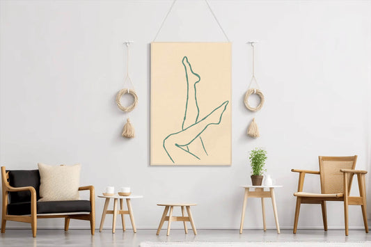 Drawing of A Woman Legs Wall Art - beink online art store