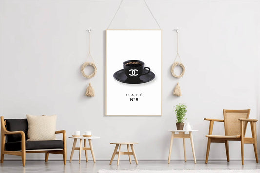 No. 5 Coffee Chanel Cup Wall Art - beink online art store