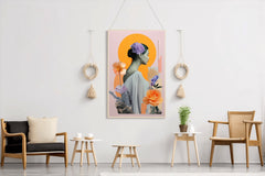 Women with flowers Abstract Wall Art