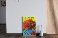 I am Energy - Floral Motivational Wall Art