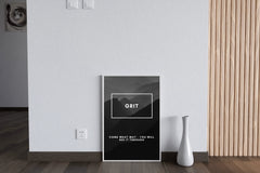 Grit Motivational Quote Wall Art