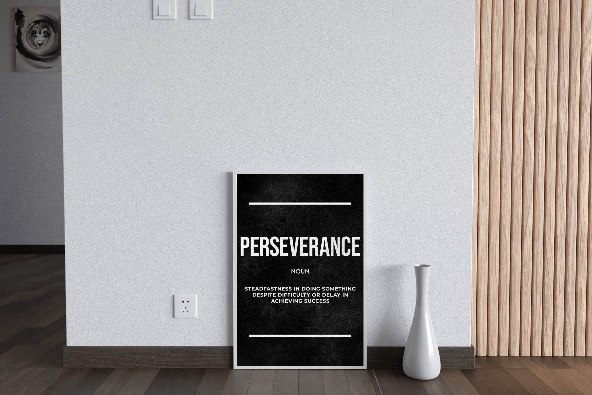 Perseverance Definition Motivational Wall Art - beink online art store