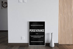 Perseverance Definition Motivational Wall Art - beink online art store