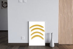 Yellow Semicircle Lines Wall Art