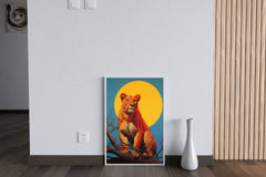 Digital Lion Painting Wall Art