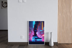 Neon Nike Shoes Wall Art