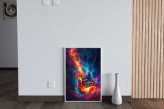 Water And Fire Electronic Guitar Wall Art